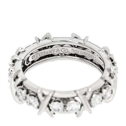 Tiffany Platinum Diamond Schlumberger Sixteen Stone Ring 53 6.5 4 of 5