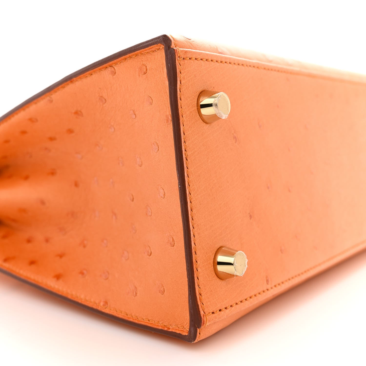 Hermes Ostrich Kelly Sellier 25 Abricot 10 of 11
