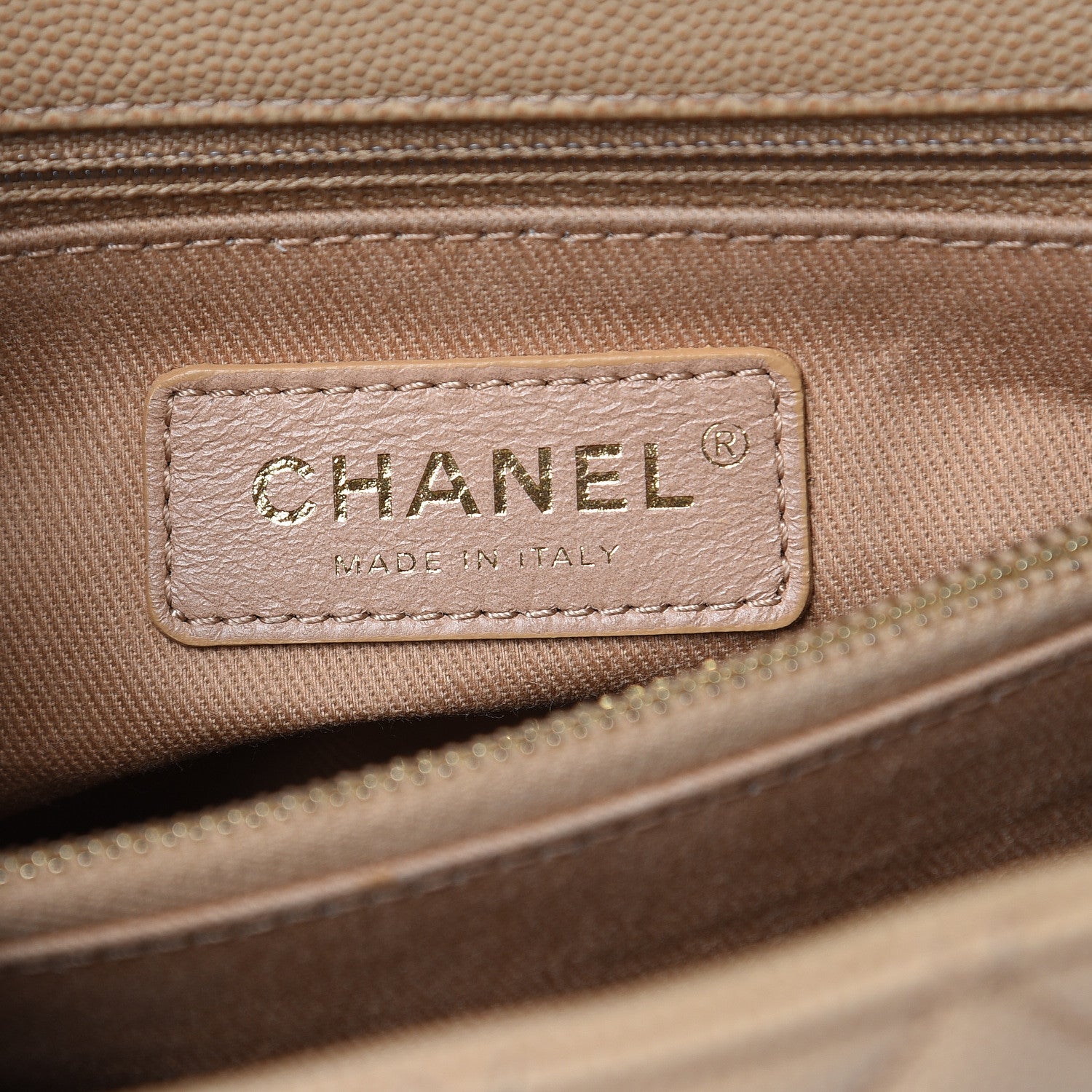 Chanel Caviar Quilted Small Coco Handle Flap Beige 6 of 11