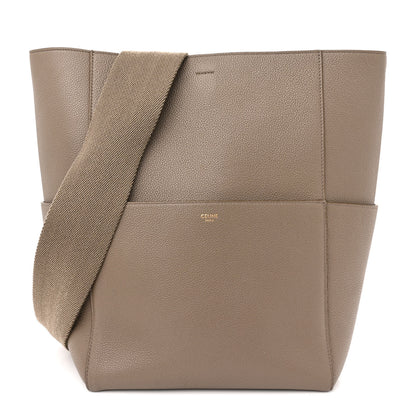 Celine Soft Grained Calfskin Sangle Bucket Bag Taupe 1 of 13
