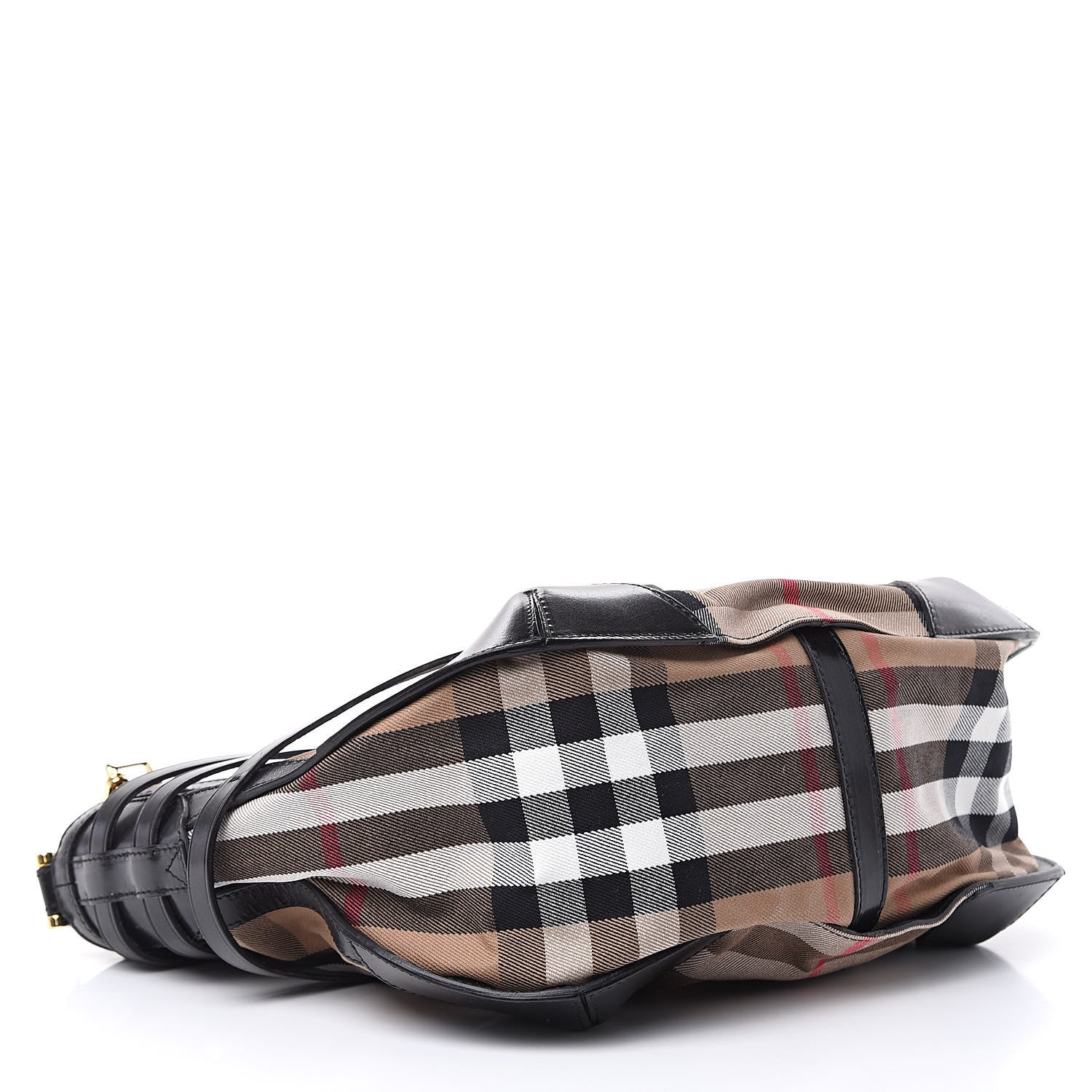 Burberry House Check Bridle Calfskin Small Dutton Hobo Black 4 of 10