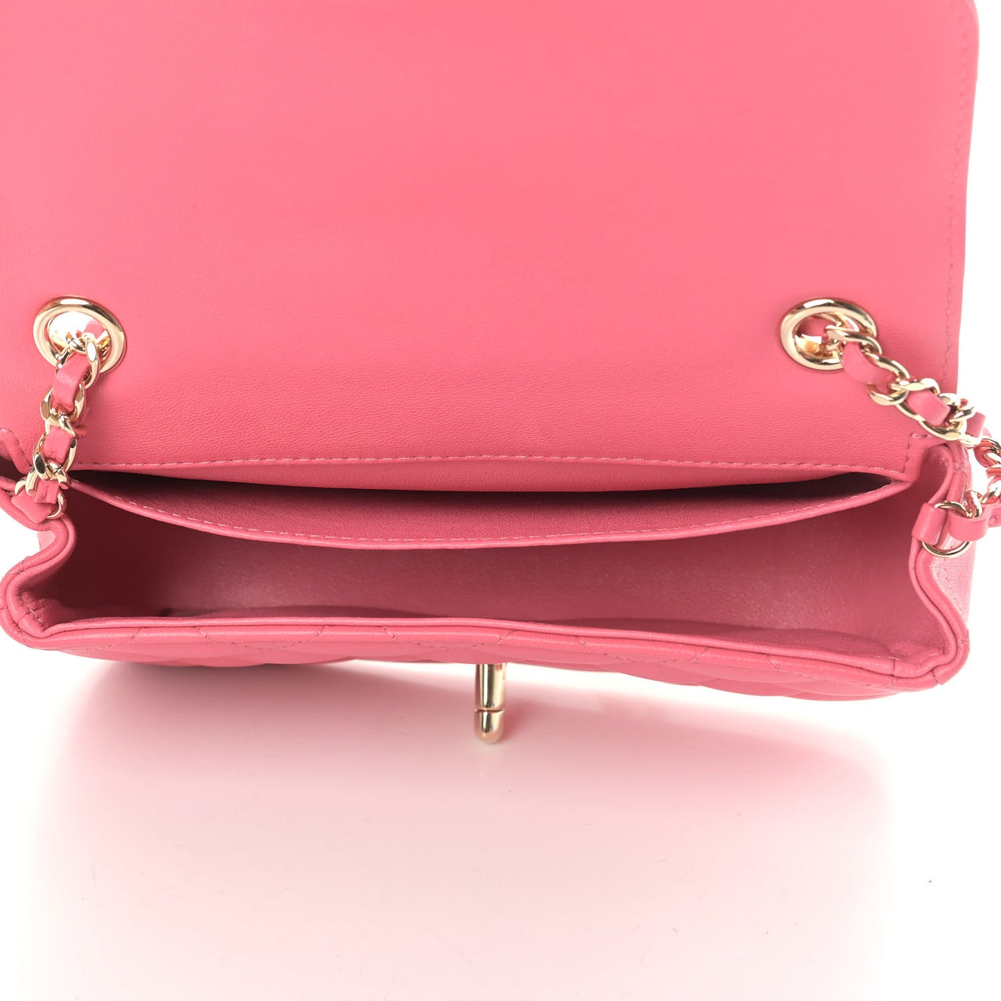 Lambskin Quilted Extra Mini V For Victory Flap Pink