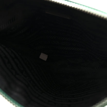 Prada Grace Lux Triangle Logo Embossed Triangle Wristlet Pouch Mango 5 of 10