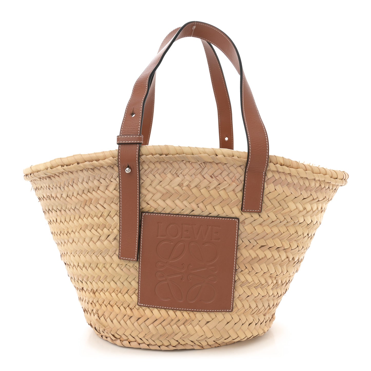 Raffia Basket Tote Bag Natural Tan