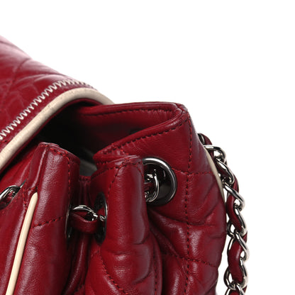 Chanel Lambskin Quilted East West Accordion Flap Light Bordeaux 15 of 16