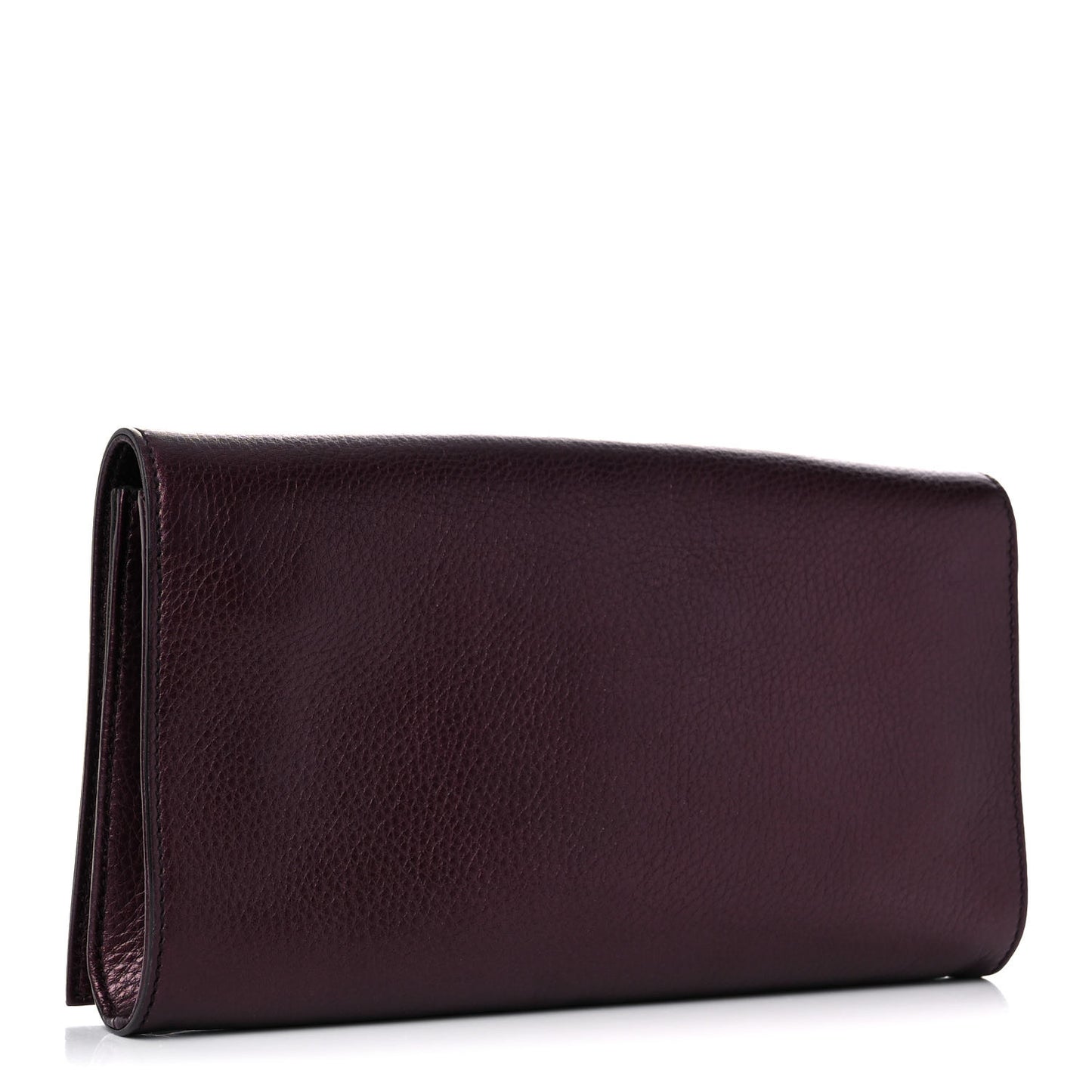 Metallic Cellarius Calfskin Medium Soho Clutch Classic Burgundy