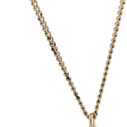 Chanel Metal Crystal CC Bow Drop Necklace Gold 7 of 8