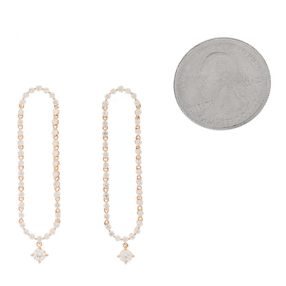 Anita Ko 18K Rose Gold Diamond Loop Earrings 2 of 5