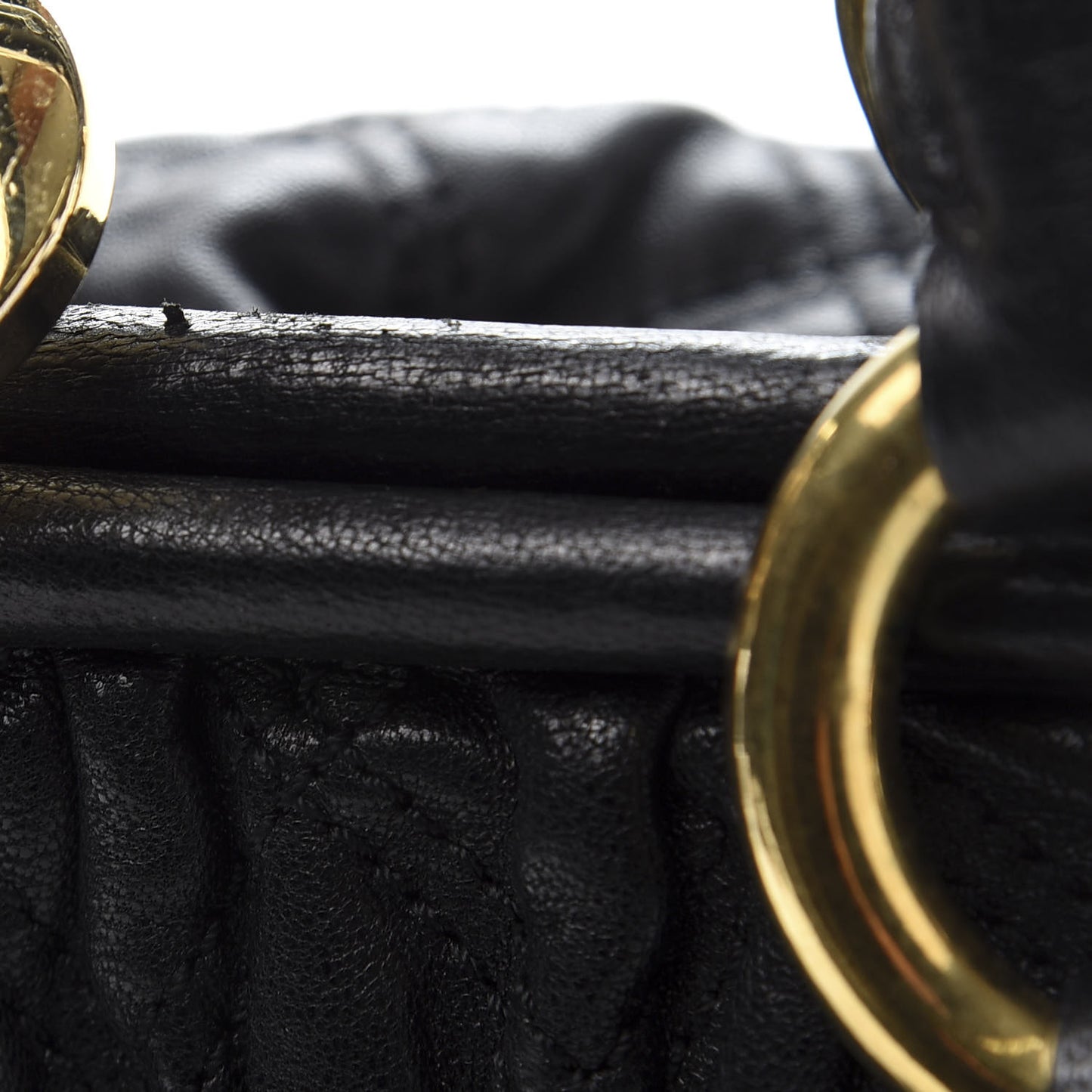 Calfskin Quilted Stam Black