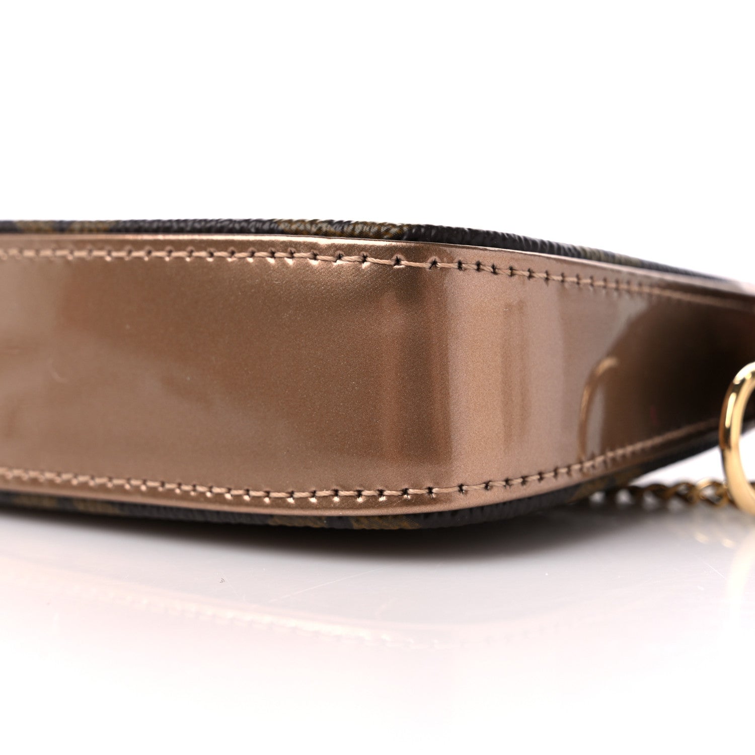 Louis Vuitton Metallic Vernis Mini Pochette Accessories Rose Gold 8 of 9