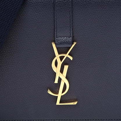Saint Laurent Textured Calfskin Medium Classic Monogram Universite Bag Deep Marine 9 of 9