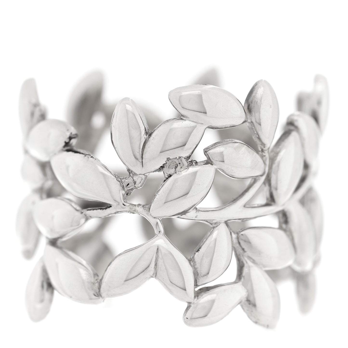Sterling Silver Wide Paloma Picasso Olive Leaf Band Ring 54 7