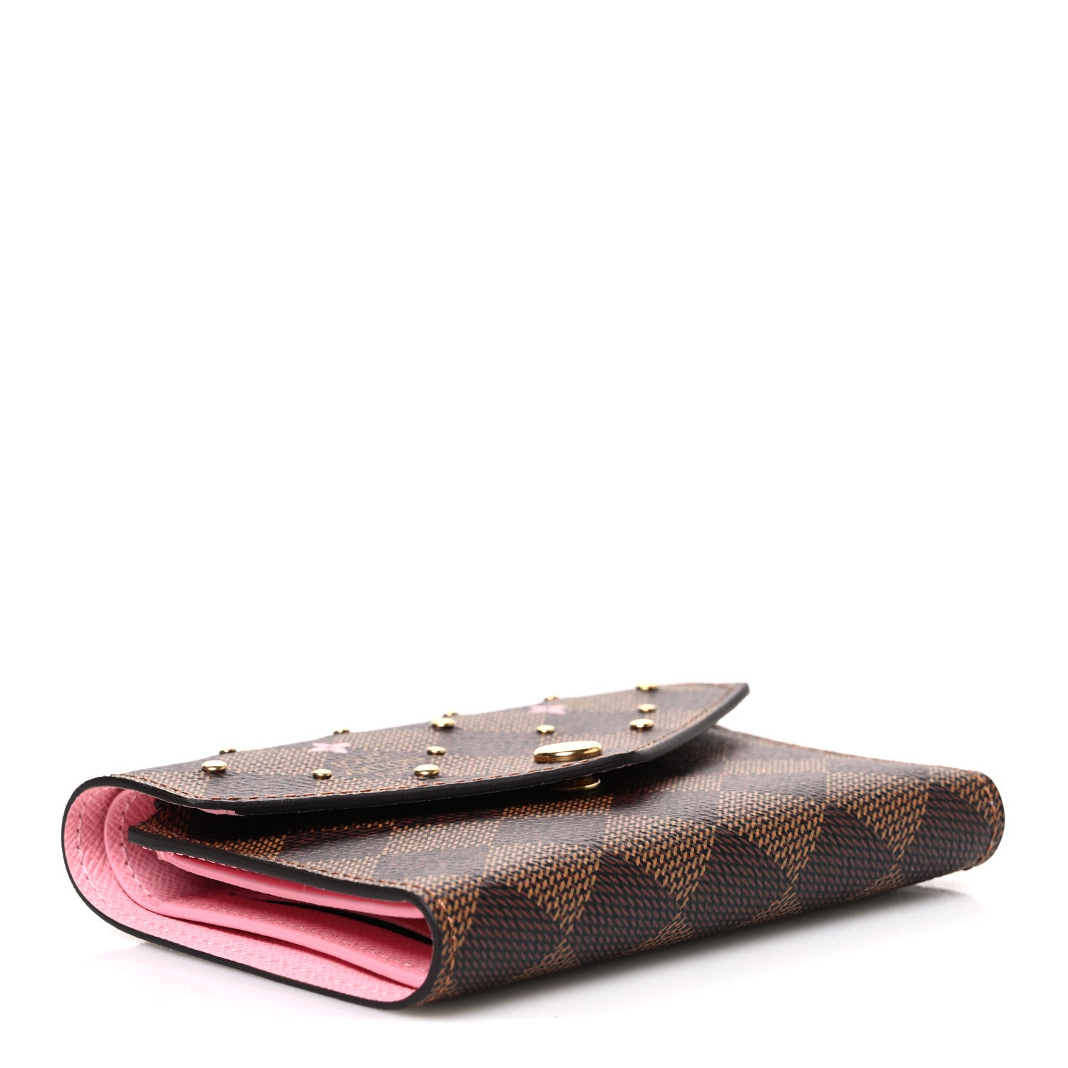 Louis Vuitton Damier Ebene Studded Victorine Wallet 4 of 7