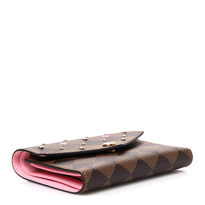 Louis Vuitton Damier Ebene Studded Victorine Wallet 4 of 7