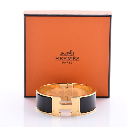 Hermes Enamel Wide Clic Clac H Bracelet PM Black 5 of 5