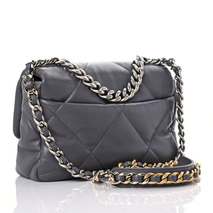 Chanel Lambskin Quilted Medium Chanel 19 Flap Dark Grey 3 of 9