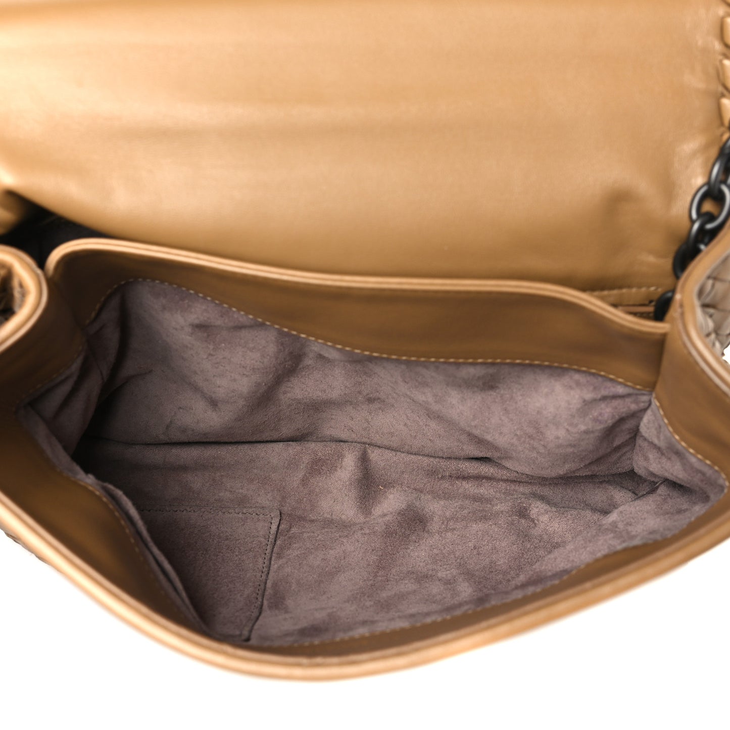 Nappa Intrecciato Olimpia Shoulder Bag Camel