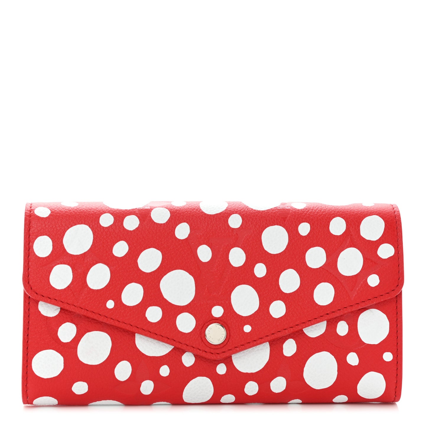 LV X YK Empreinte Dots Sarah Wallet Red White