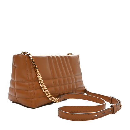 Burberry Lambskin Quilted Small Soft Lola Bag Maple Brown 2 of 10