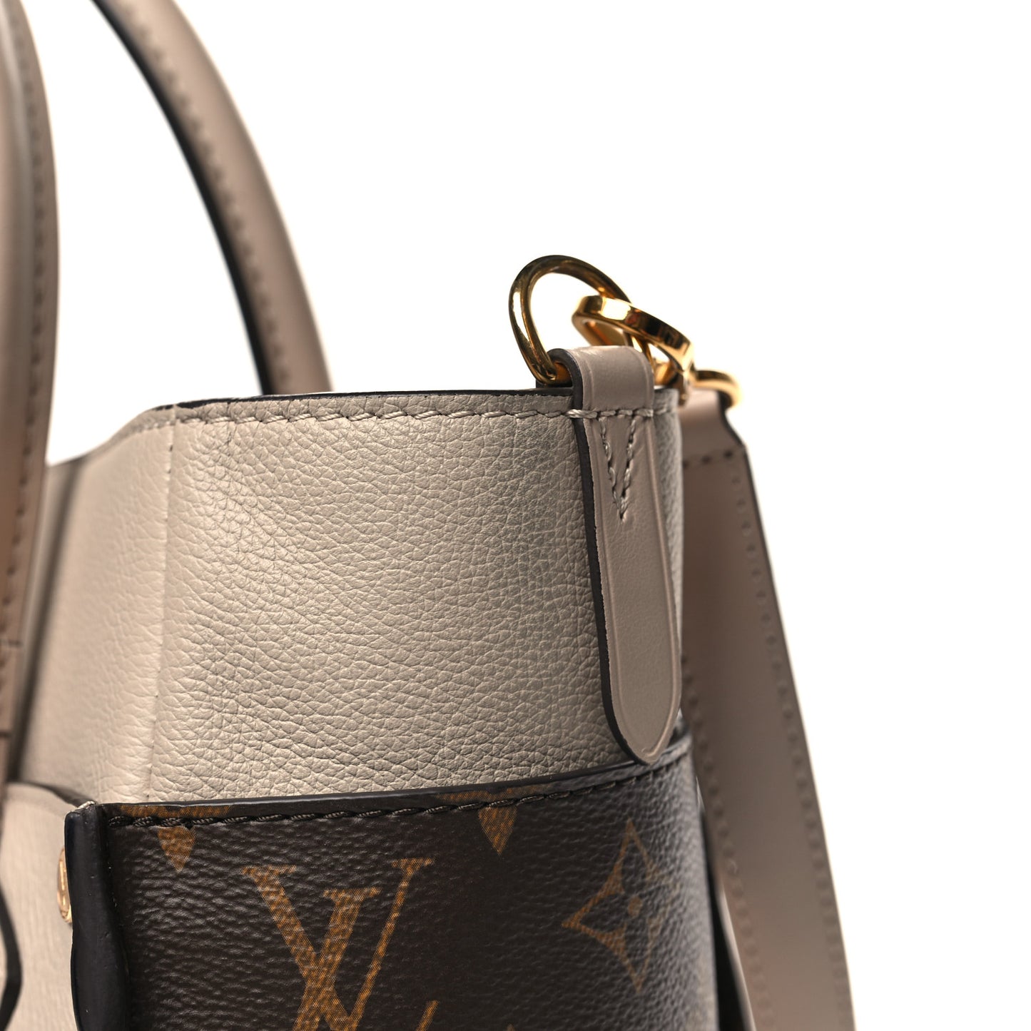 Calfskin Monogram On My Side MM Greige
