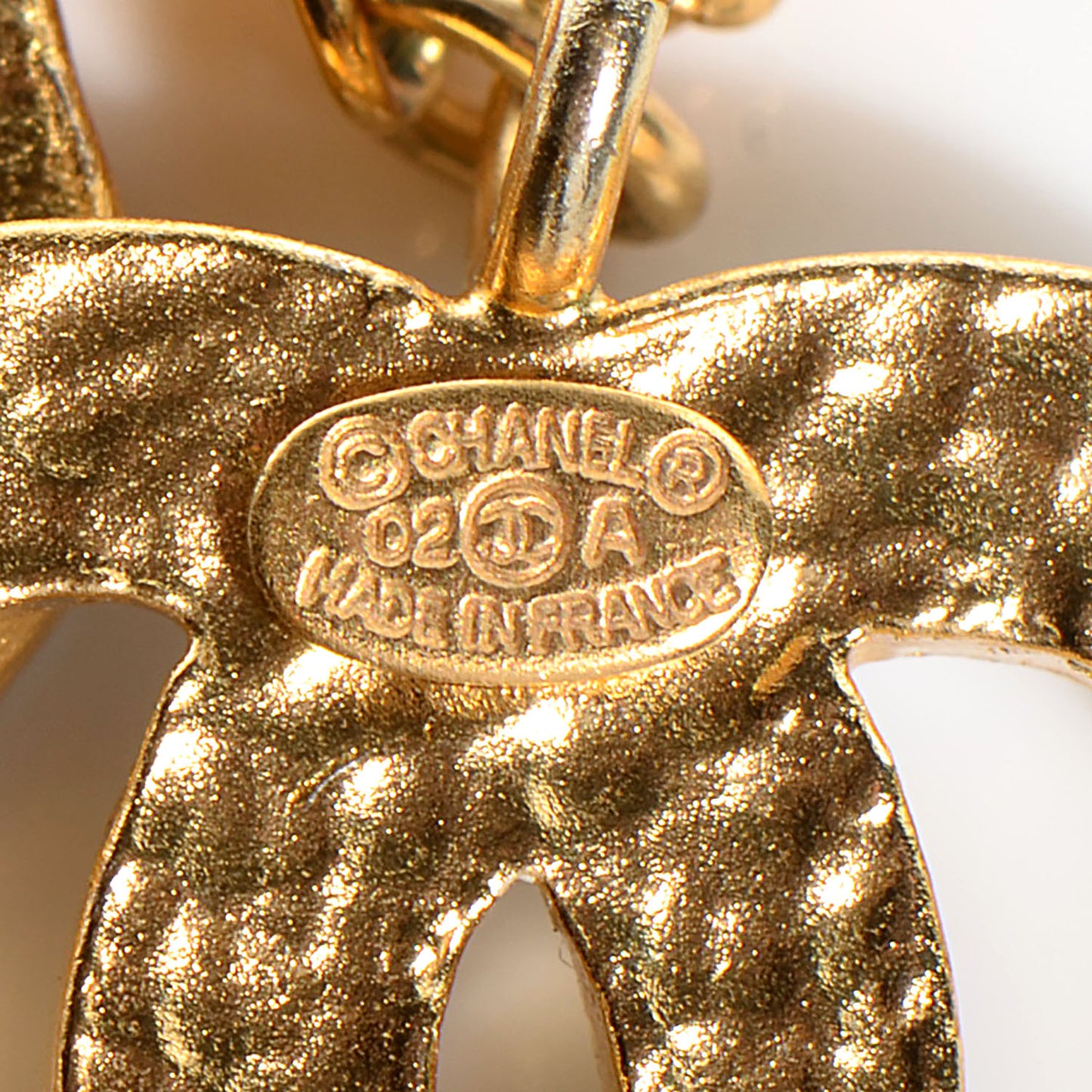 Enamel CC Jacket Necklace Black Gold