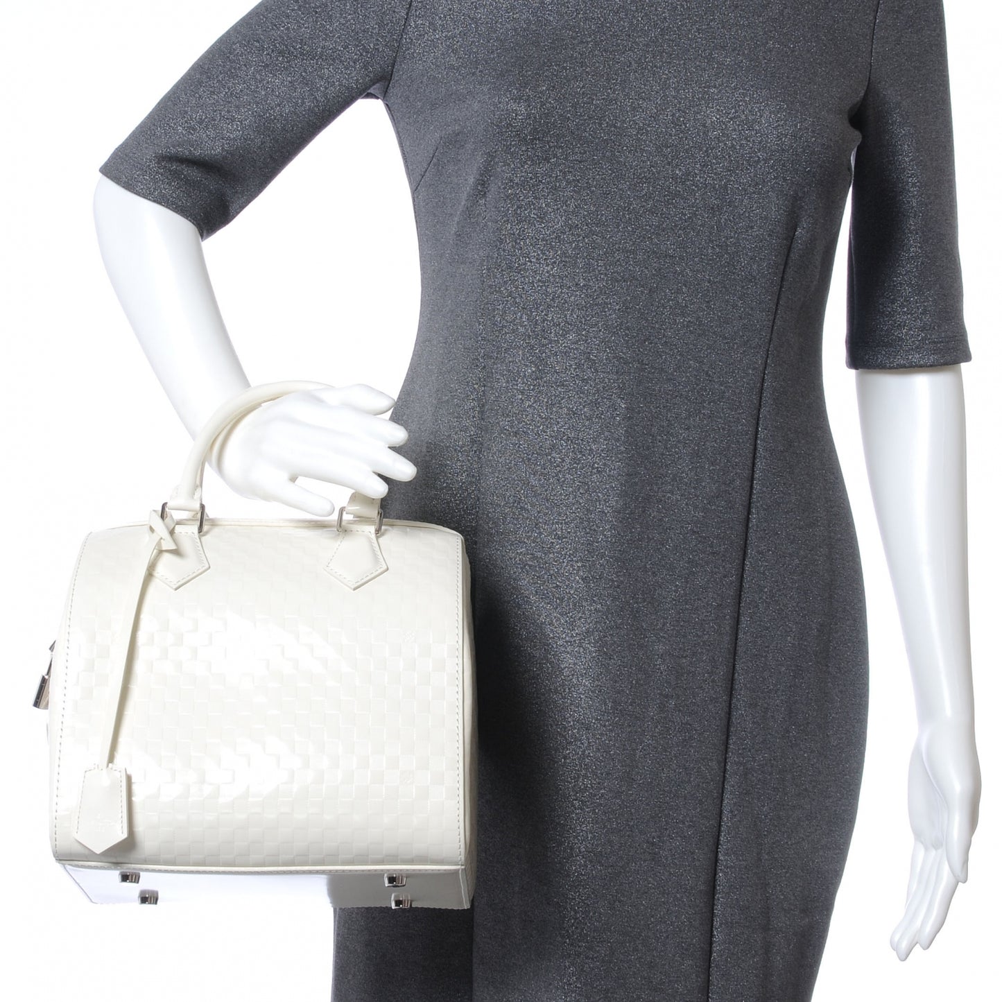 Damier Facette Speedy Cube MM Creme