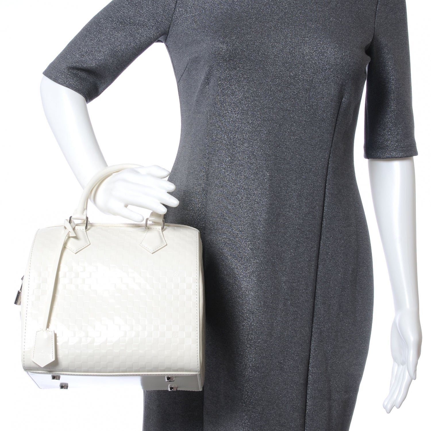 Louis Vuitton Damier Facette Speedy Cube MM Creme 2 of 7
