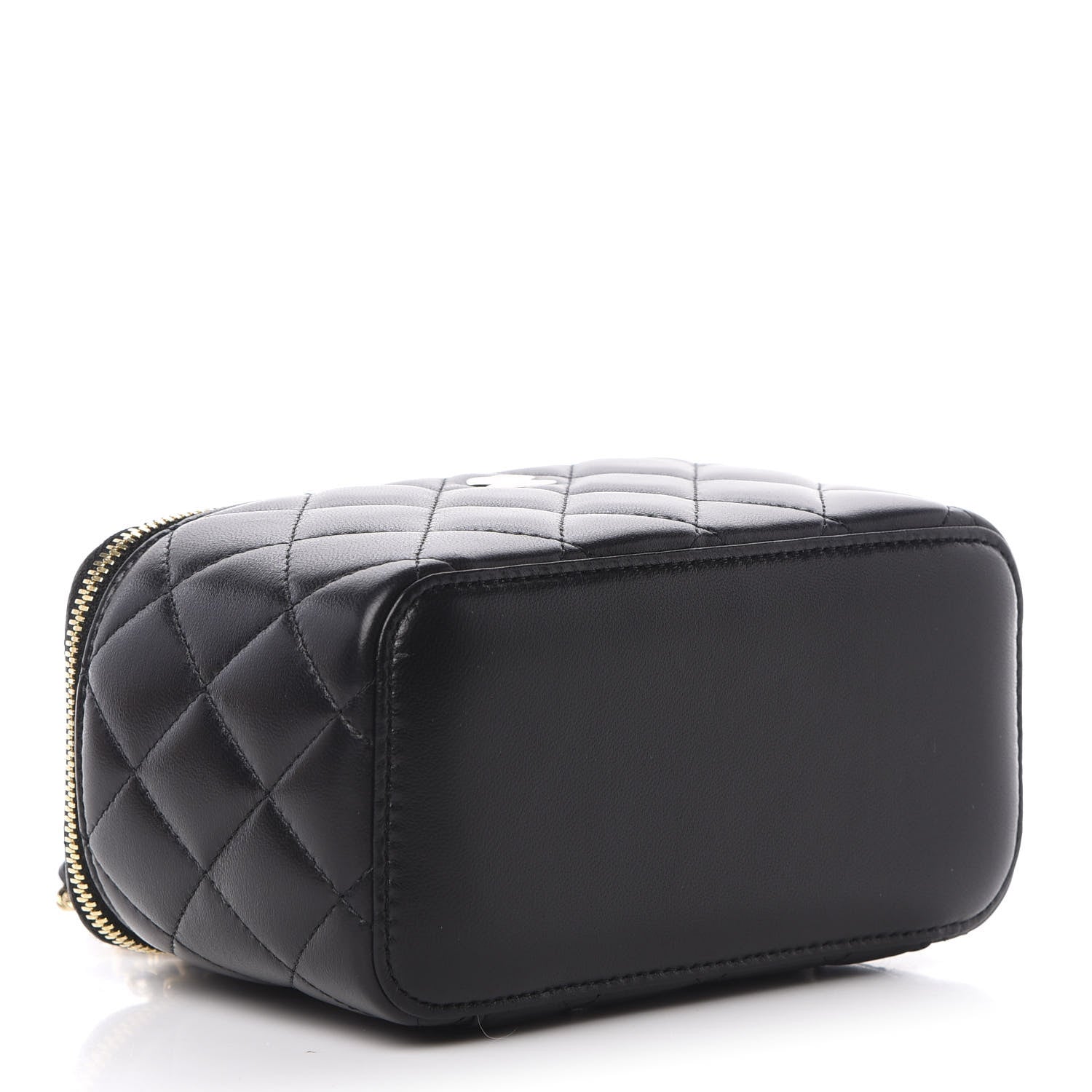 Chanel Lambskin Quilted Small Vanity Case With Chain Black 4 of 11