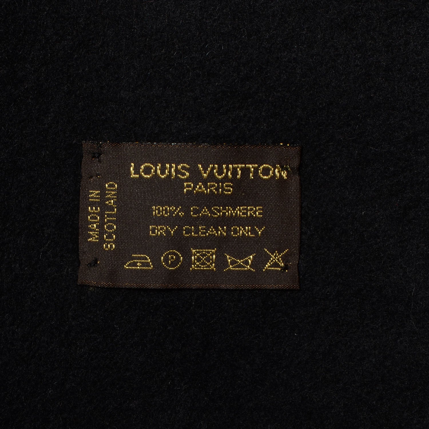 Louis Vuitton Cashmere Baroda Scarf Black 4 of 4