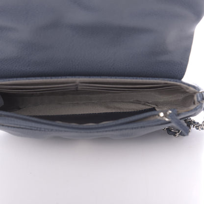 Chanel Caviar Half Moon Wallet On Chain WOC Blue 9 of 23