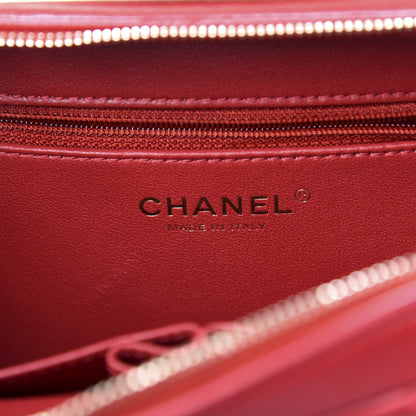 Chanel Lambskin Quilted Small Trendy CC Bowling Bag Red 7 of 10