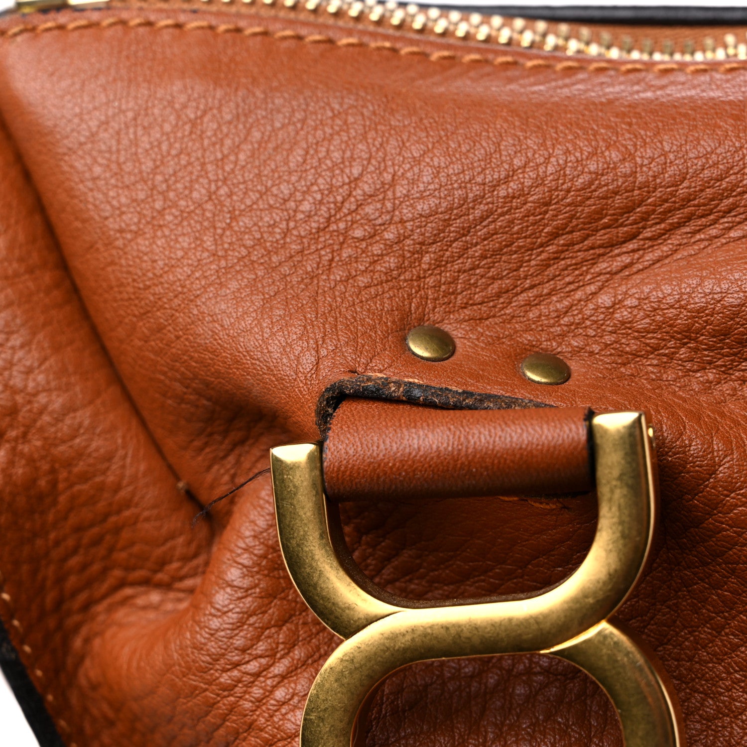 Chloe Calfskin Large Marcie Satchel Tan 14 of 16