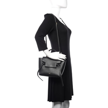 Celine Grained Calfskin Nano Belt Bag Black 2 of 9