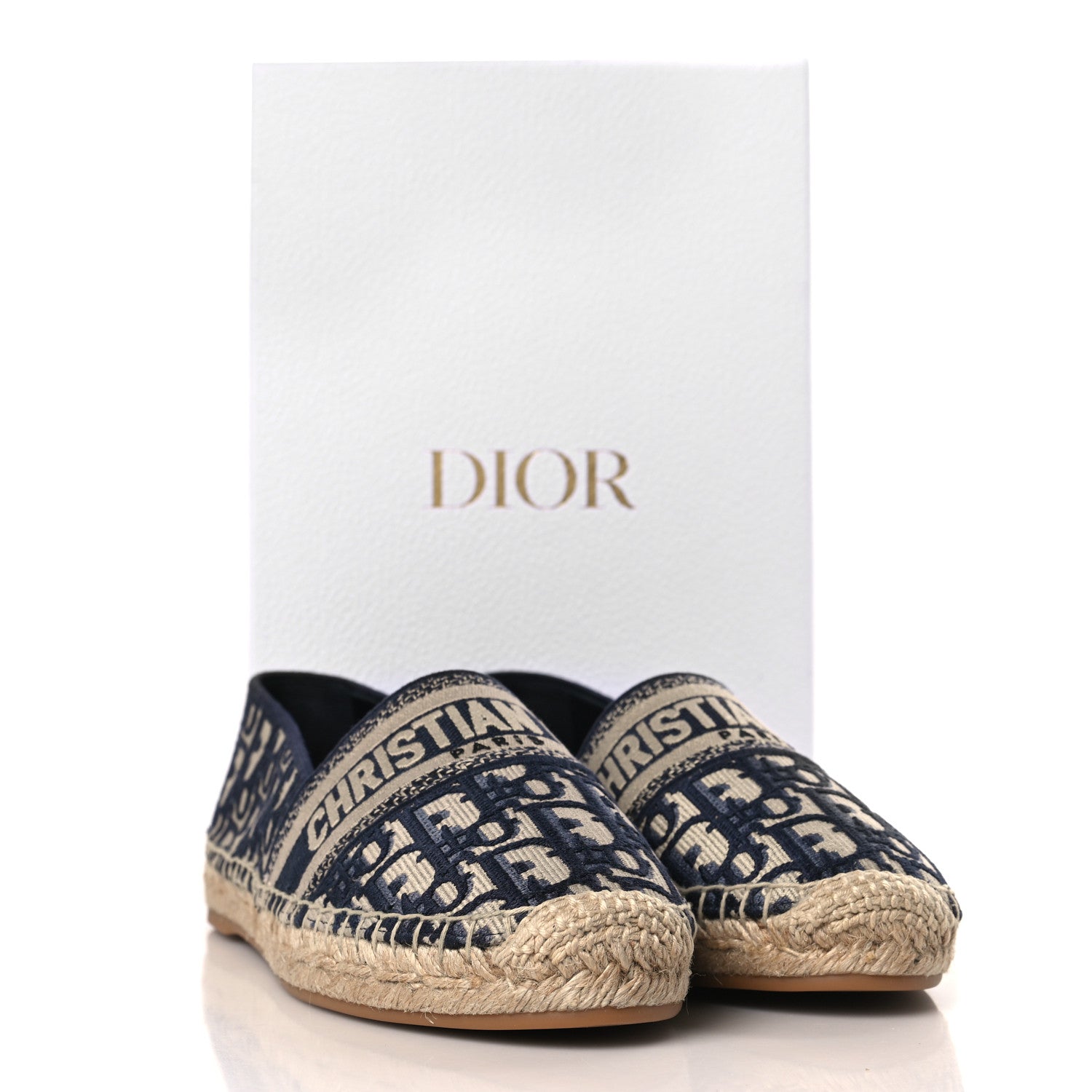Christian Dior Oblique Embroidered Granville 15mm Espadrilles 40 Deep Blue 9 of 9