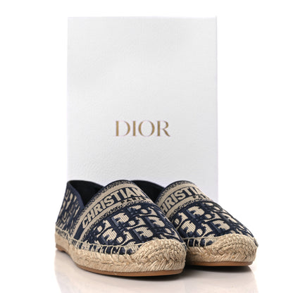 Christian Dior Oblique Embroidered Granville 15mm Espadrilles 40 Deep Blue 9 of 9