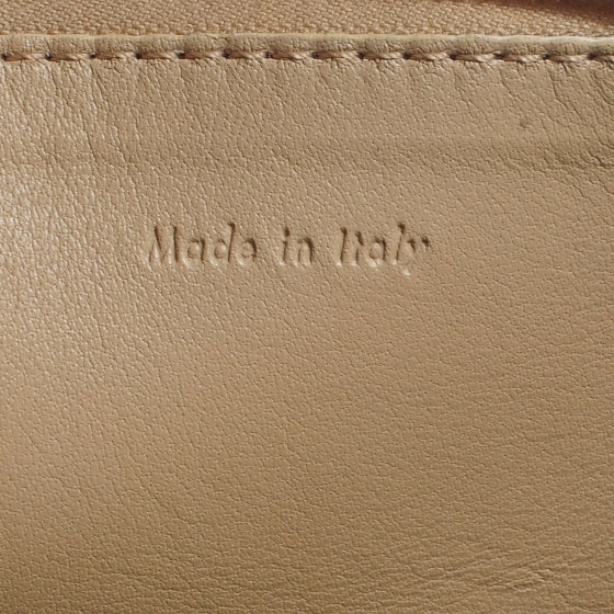 Celine Lambskin Bi-Color Solo Clutch Pouch Beige Butter 6 of 8