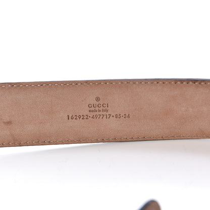 Gucci Patent Interlocking G Belt 85 34 Black 4 of 9