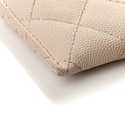 Chanel Caviar Quilted Card Holder Light Beige 10 of 12