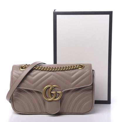 Gucci Calfskin Matelasse Small GG Marmont Shoulder Bag Porcelain Rose 11 of 11
