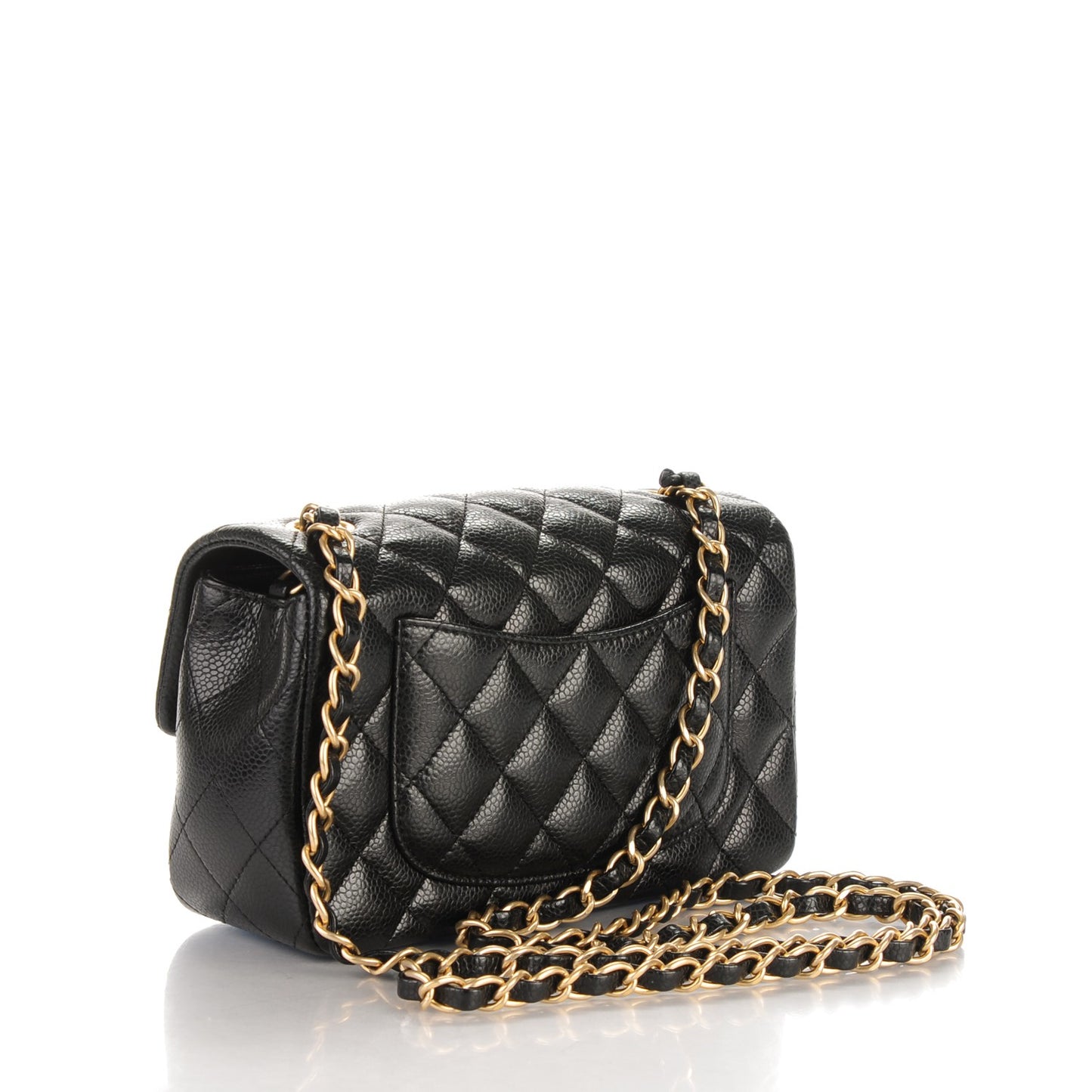 Caviar Quilted Mini Rectangular Flap Black