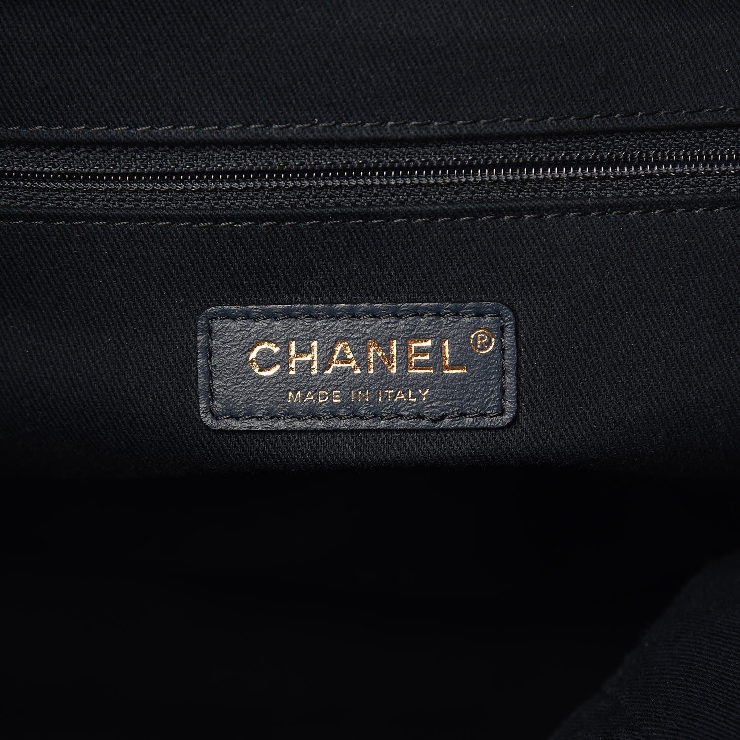 Chanel Lurex Canvas Medium Deauville Tote Navy Blue Gold 6 of 10