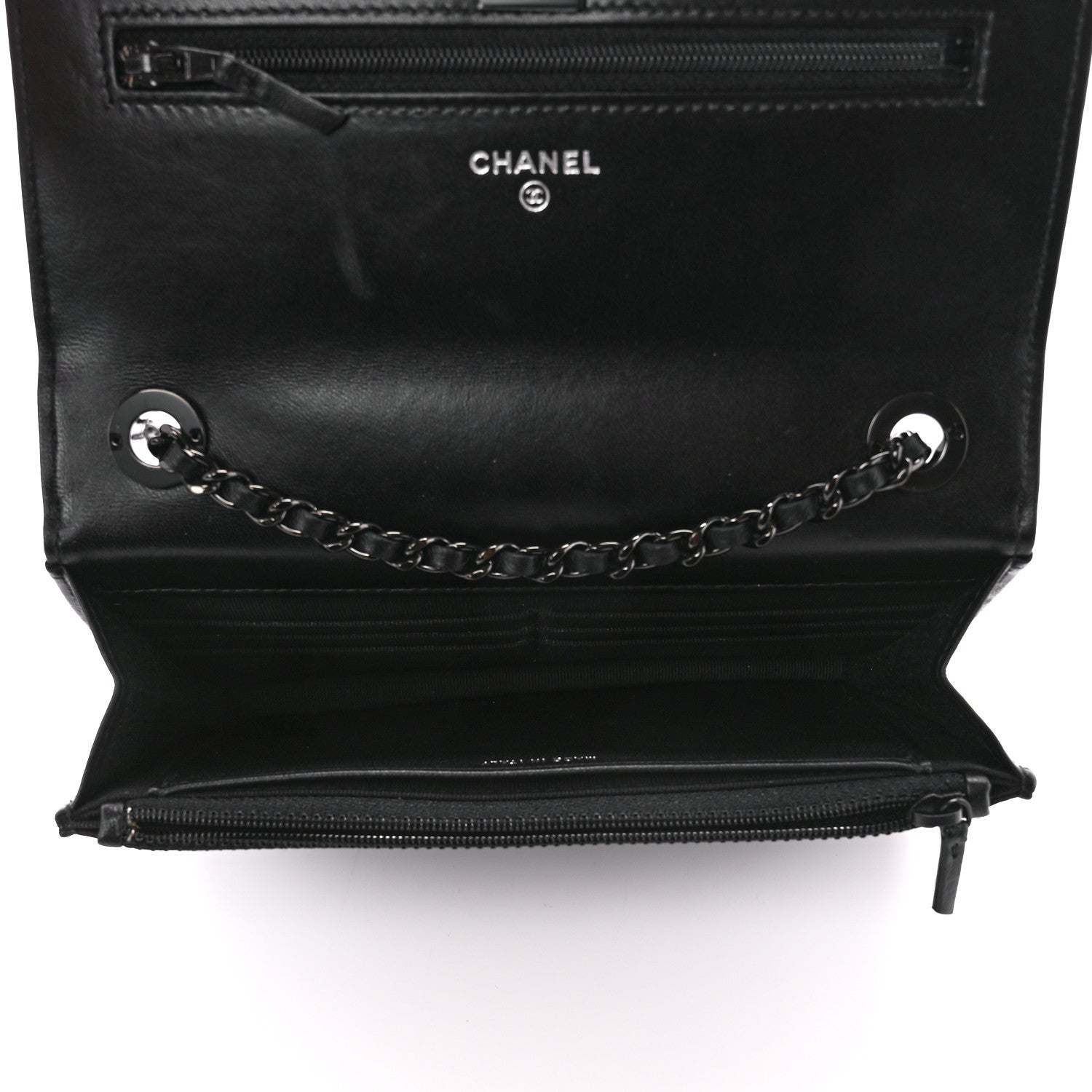 Chanel Lambskin Quilted Trendy CC Wallet On Chain WOC So Black 5 of 13