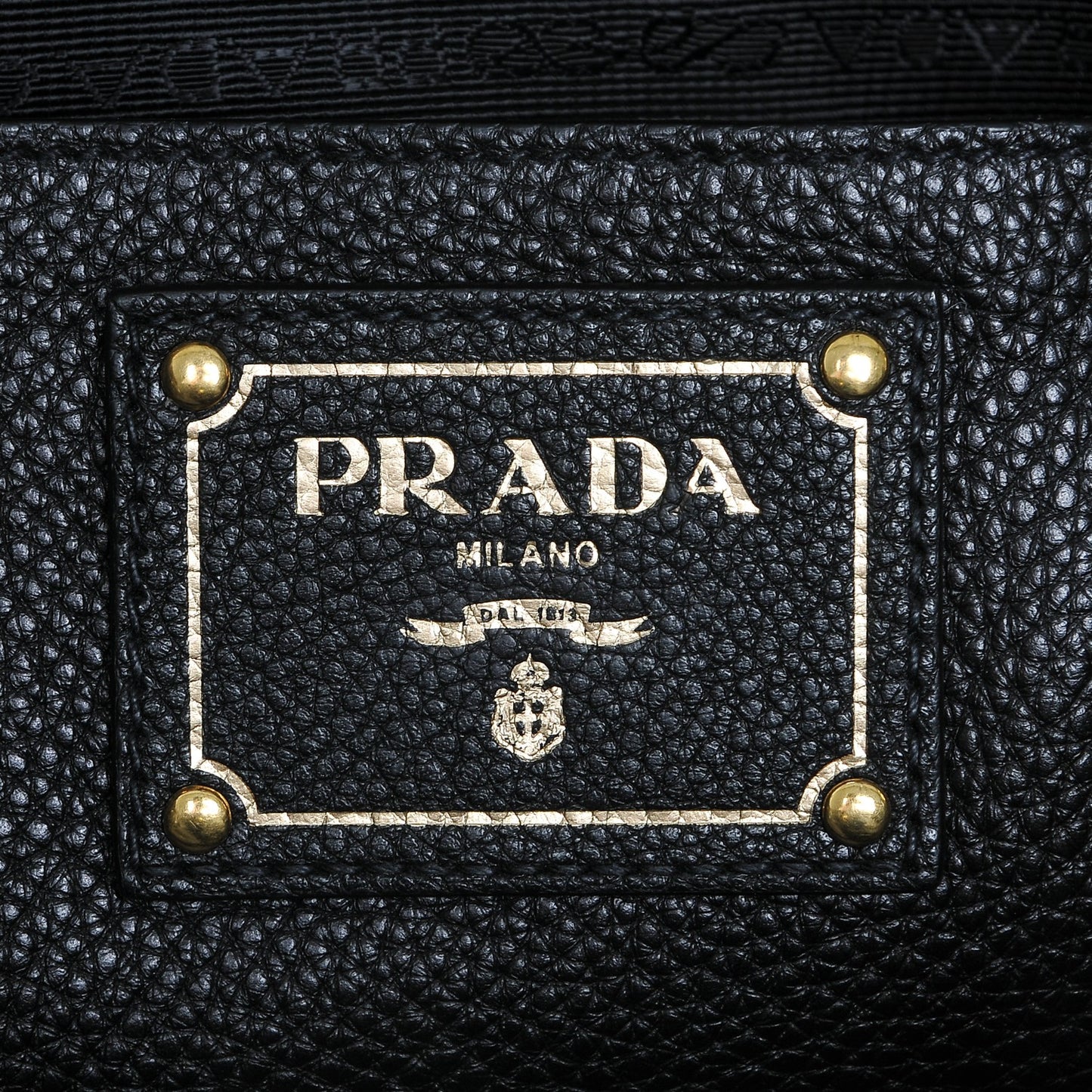Vitello Daino Top Handle Tote Nero Black