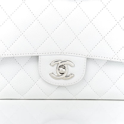 Chanel Caviar Quilted Medium Double Flap White 10 of 10
