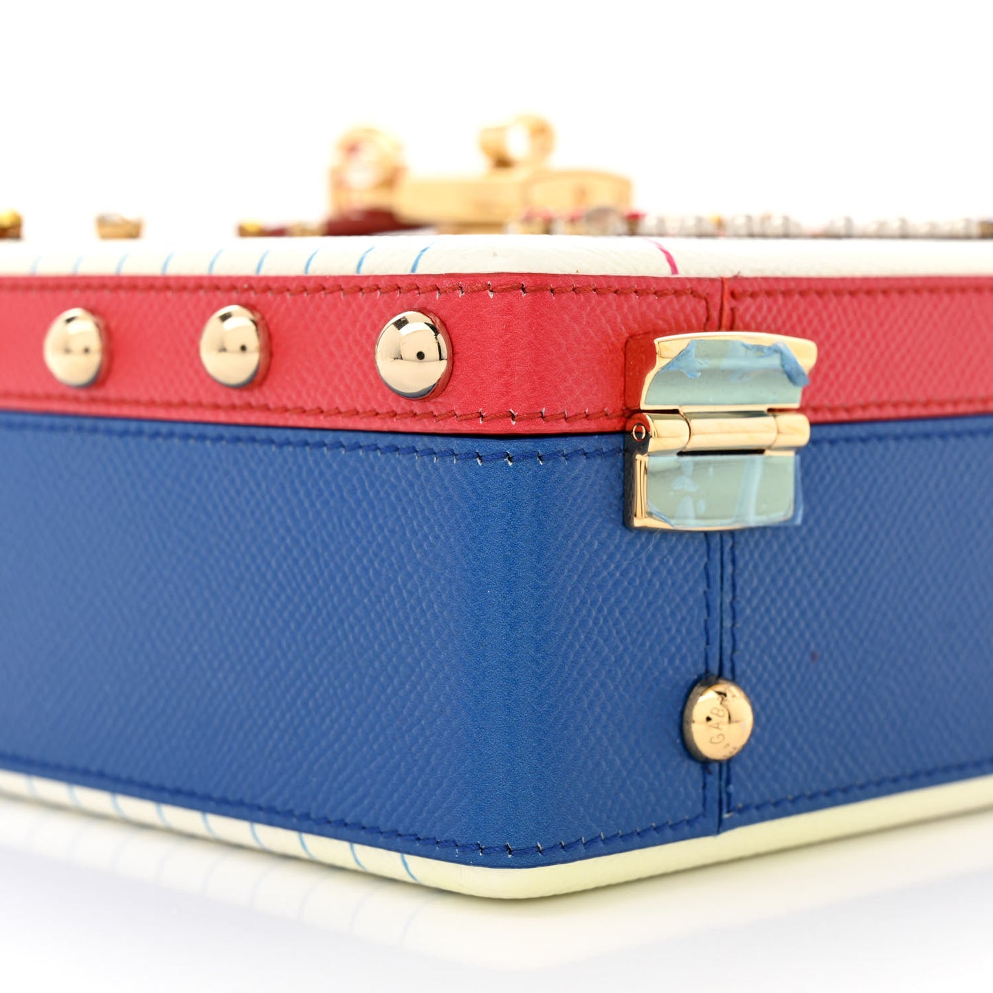 Dauphine Pearl Crystal DG Loves New York Box Bag White Blue Red
