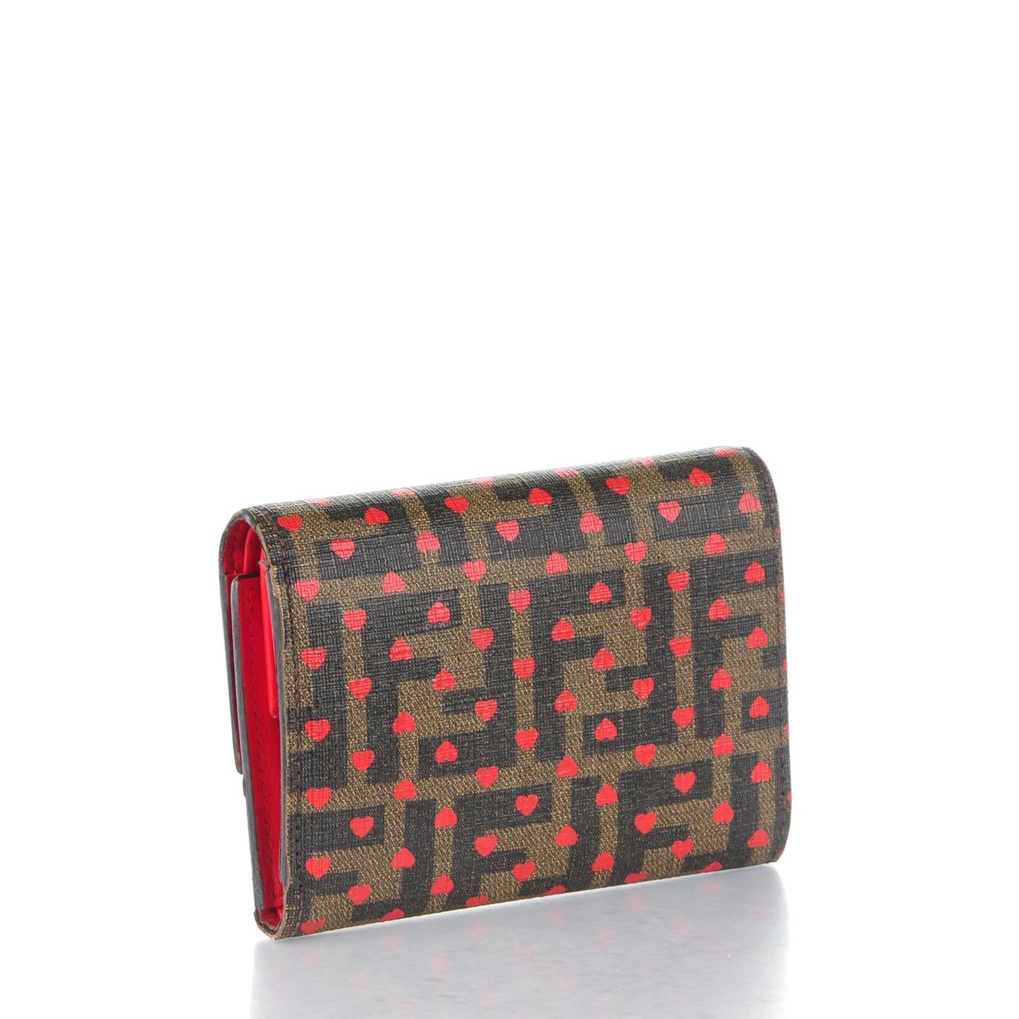 Zucca Hearts Compact Wallet Tobacco