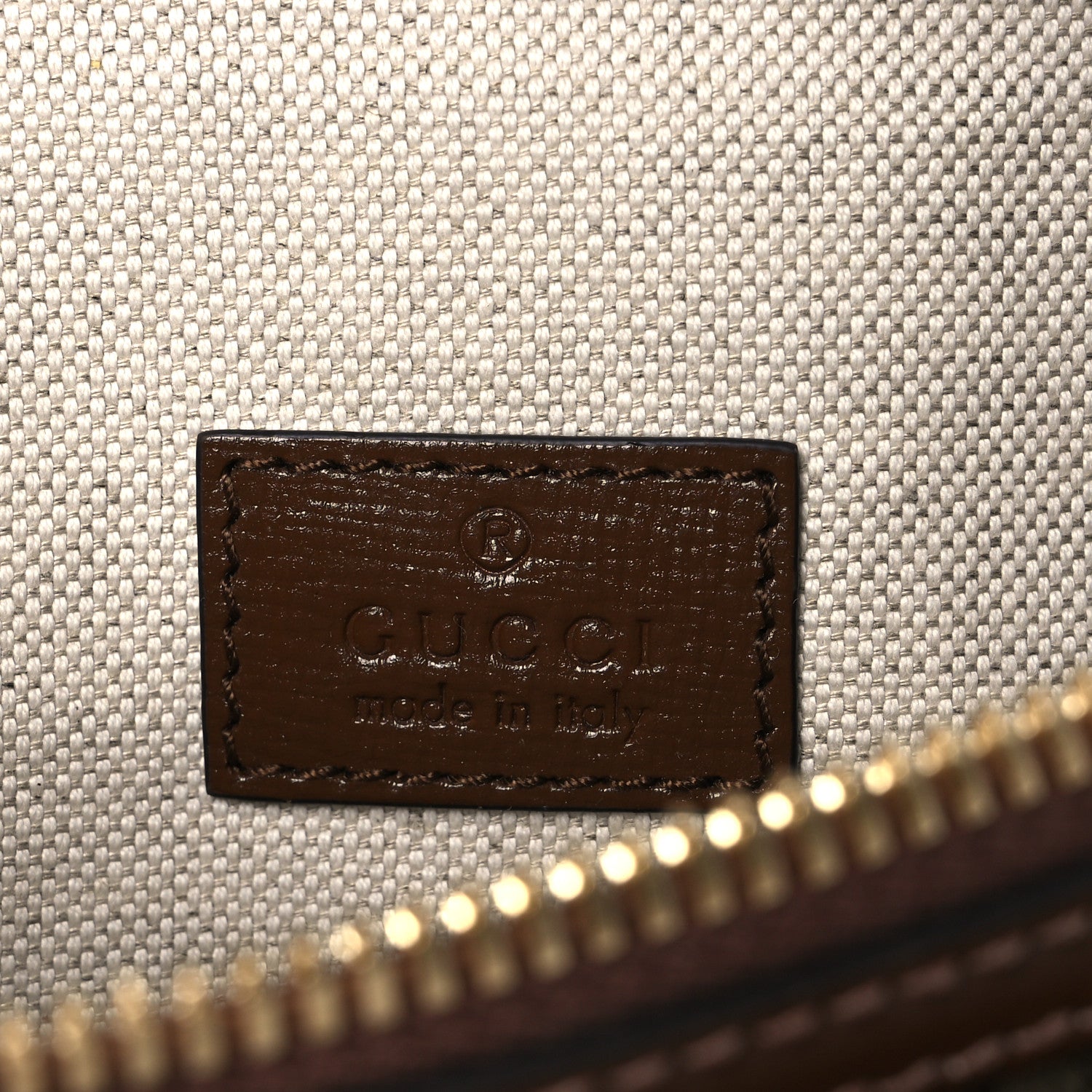 Gucci GG Supreme Monogram Textured Calfskin Retro Interlocking G Belt Bag Beige Ebony Brown Sugar 6 of 10