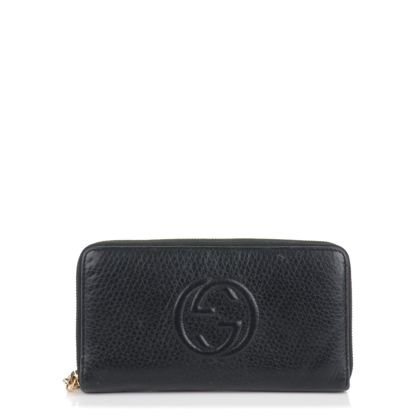 Calfskin Soho Zip Around Wallet Black