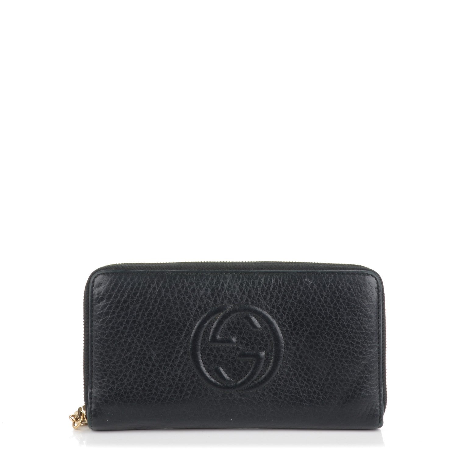 Gucci Calfskin Soho Zip Around Wallet Black 1 of 7