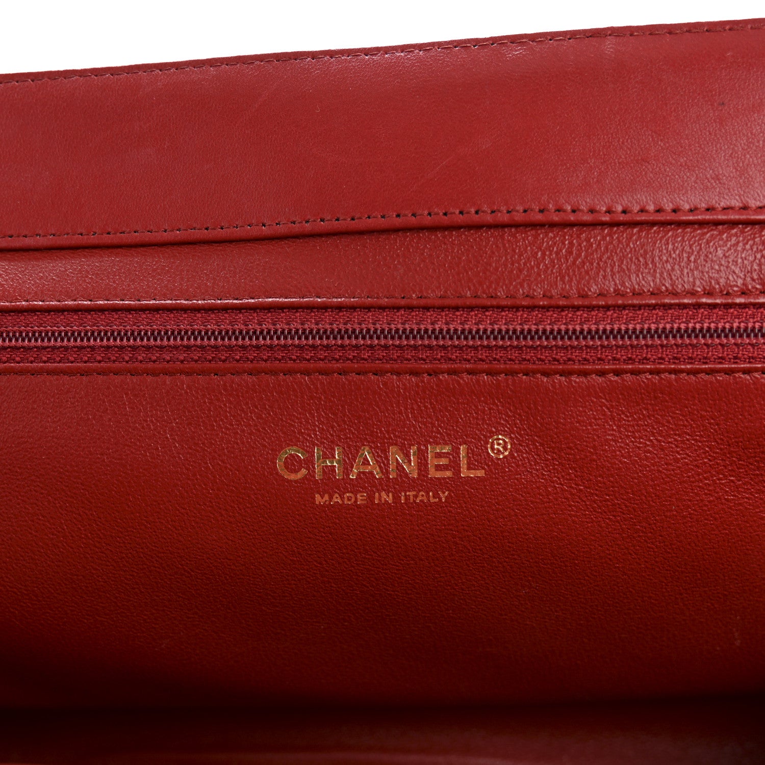 Chanel Lambskin Quilted Clutch Red 6 of 9